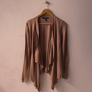 Forever 21 NWT Rose Pink Acrylic Waterfall Open-Front Cardigan Size M